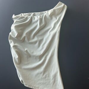 Mango Asymmetrical Cream Skirt